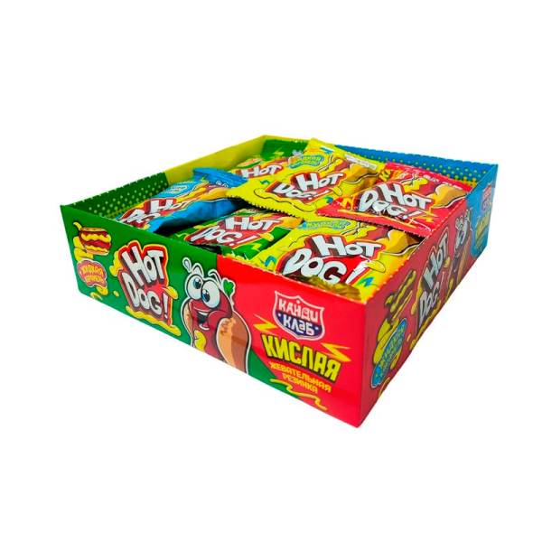 Zhevatelnaya rezinka Kandi Klab Hot Dog Kislaya 15g
