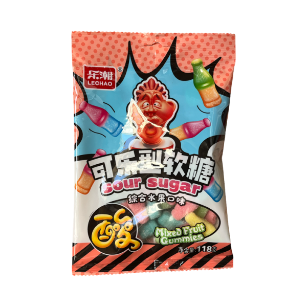 Marmeladnye konfety Lechao Sour kislye butylochki 118g