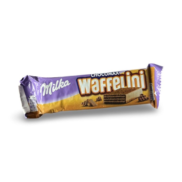 Vafli Milka Waffelini s kakao nachinkoy v molochnym shokoladom 31g