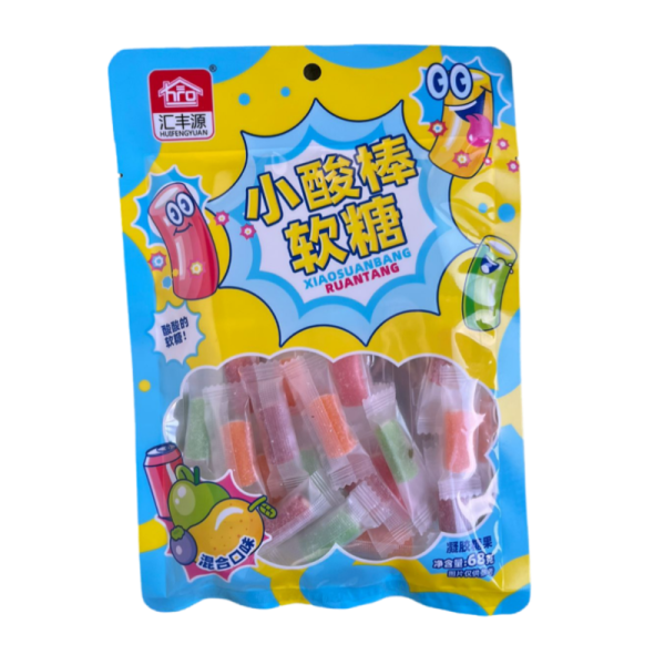 Zhevatelnye konfety Huifengyuan fruktovye 68g