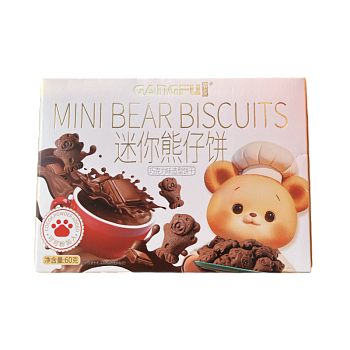 Печенье Gangfu Шоколадные мишки 60г 