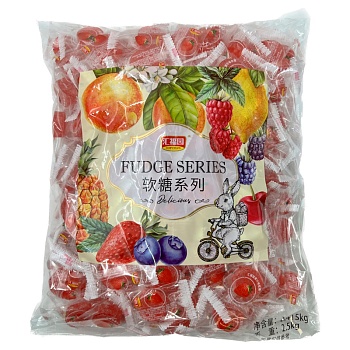 Конфеты Huifuylian Fudge Series Клубника 2,5кг