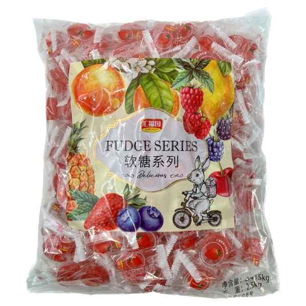 Konfety Huifuylian Fudge Series Klubnika 2,5kg