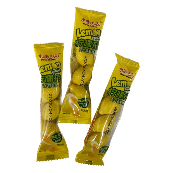 Zhevatelnaya rezinka Deer DaDa s zhidkoy nachinkoy limon 19g