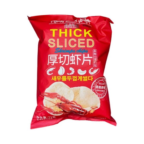 Chipsy Lepinlexin Shrimps so vkusom sychuanskogo pertsa 72g