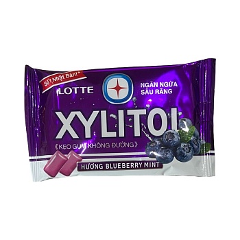Жевательная резинка Lotte Xylitol мята-черника 11,6г