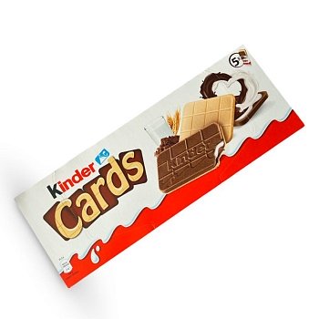 Вафли Kinder Cards с молочным шоколадом и какао 128г