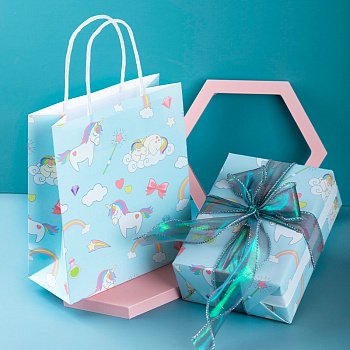 Пакет подарочный Yokee Единорог 21*18см