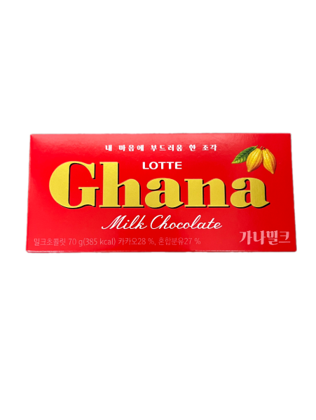 Shokolad LOTTE Ghana molochnyy 70g