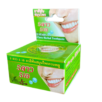 Зубная паста 5 Star отбеливающая Травяная зеленая 25г