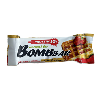 Батончик Bombbar со вкусом Венские вафли 60г