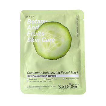 Маска Sadoer для лица увлажняющая с огурцом 25г