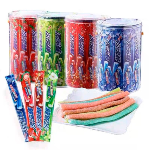 Konfety zhevatelnye Hongyuan Sour Cool trubochki fruktovye 16g