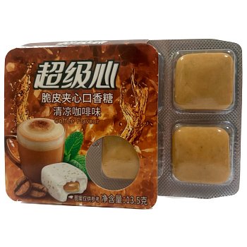 Жевательная резинка Super Heart Освежающий Кофе 13,5г 