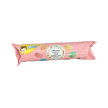 Печенье макарон MICU со вкусом клубники (мягкая упаковка) 120г