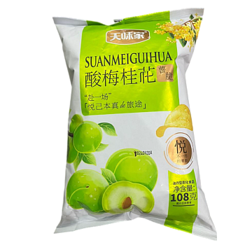 Фруктовые чиспы Tianmajia со вкусом сливы и османтуса 108г