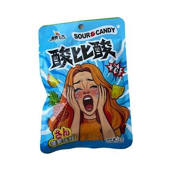 Конфеты карамель Tengda Cry суперкислые 24г