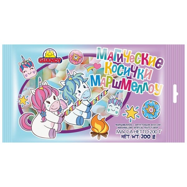 Marshmellou Guandy Guandi Magicheskie kosichki fruktovye 200g