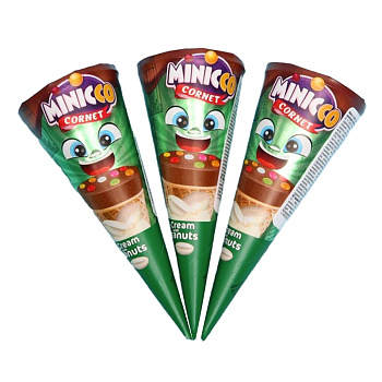 Вафельный рожок Minicco крем Арахис 25г