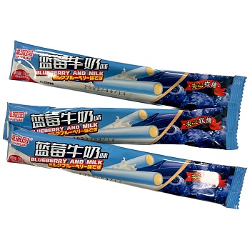 Конфеты жевательные Fupaiyuan Трубочки Черника 16г