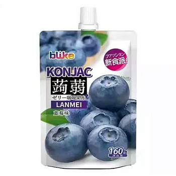 Желе питьевое с конжаком Blike Голубика 160г
