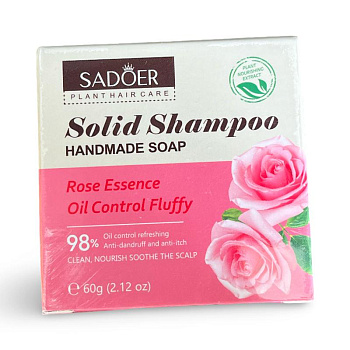 Твердый шампунь Sadoer с экстрактом розы 60g