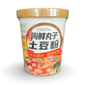 Лапша Lei Qia со вкусом морепродуктов 343г