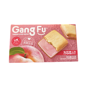 Печенье Gangfu с джемом из белого персика 55г