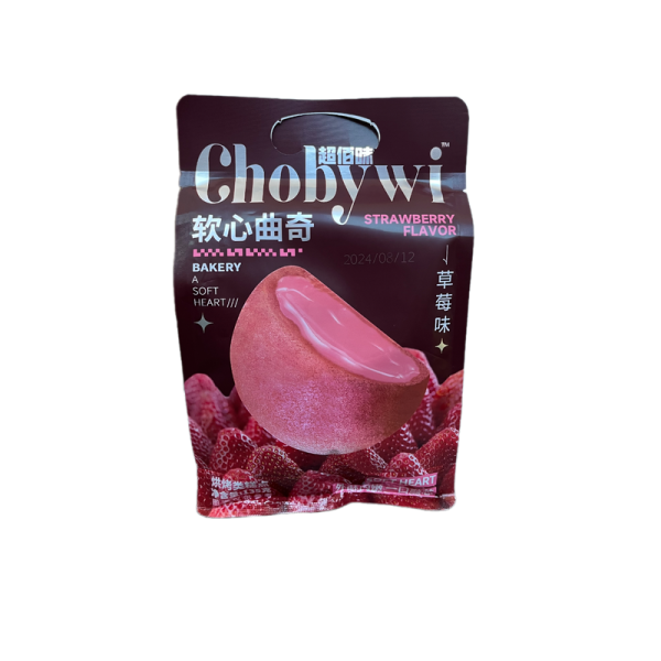 Pechene Chobywi s zhidkoy nachinkoy klubnika 135g