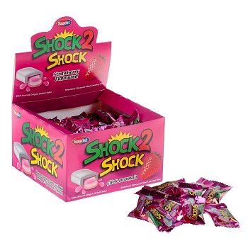 Жевательная резинка Saadet Shock2Shock клубника 4г