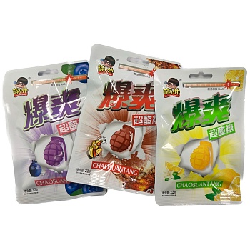 Леденцы Meng Xiao Shuai Взрывные кислые 22г