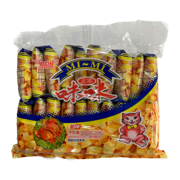 Chipsy MiMi so vkusom kraba 10g