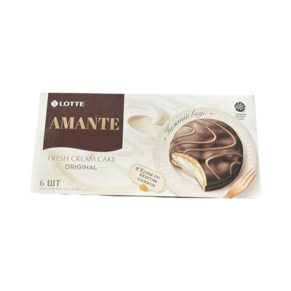 Pirozhnoe glazirovannoe Amante so slivochnoy prosloykoy 174g