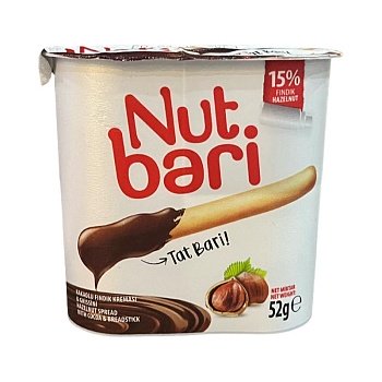 Паста Nut Bari шоколадно-ореховая с печеньем 52г