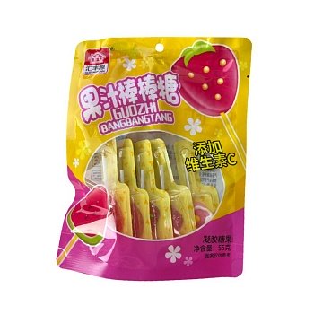 Мармеладные конфеты Huifengyuan на палочке 55г
