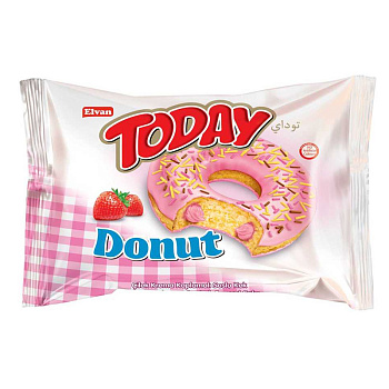 Пончик Today Donut клубника 40г