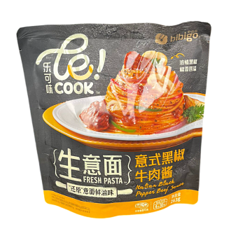 Лапша Bibigo с соусом из говядины и черного перца 263г