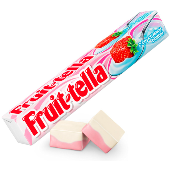Zhevatelnaya konfeta Fruit-tella so vkusom klubnichnogo yogurta 41g