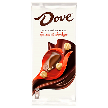 Шоколад Dove с цельным фундуком 90г
