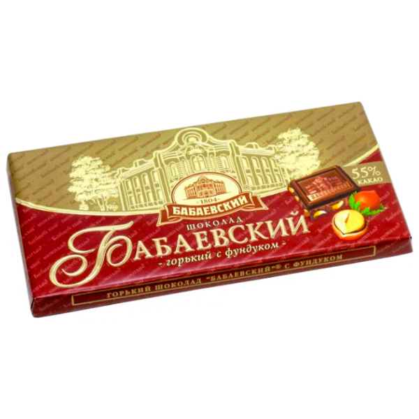 Shokolad Babaevskiy Gorkiy s fundukom 200g