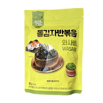 Морская капуста Kim & Lees Family в хлопьях обжаренная со вкусом васаби 40г
