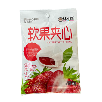 Мармелад Liaxianan с жидкой начинкой клубника 25г