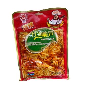 Побеги бамбука ShuangSheng маринованные с перцем 320г