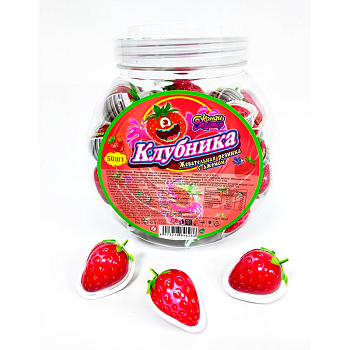 Жевательная резинка Канди мастер клубника с джемом 13г